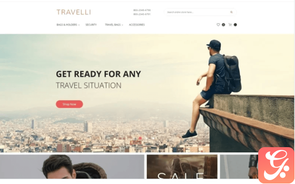 Travelli Travel Equipment Tourist Gear Magento Theme