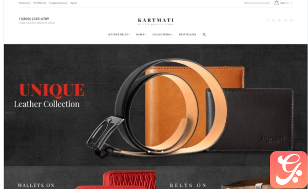 Kartmati Leather Goods Accessories Magento Theme
