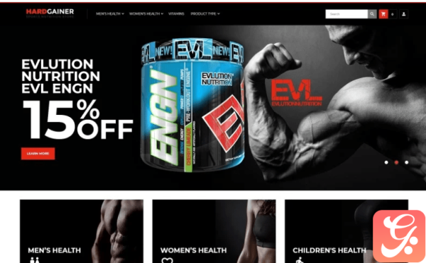 Hard Gainer Sports Nutrition Store Responsive Magento Theme