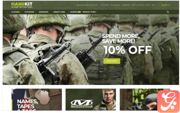 HardKit US Army Military Shop Magento Theme