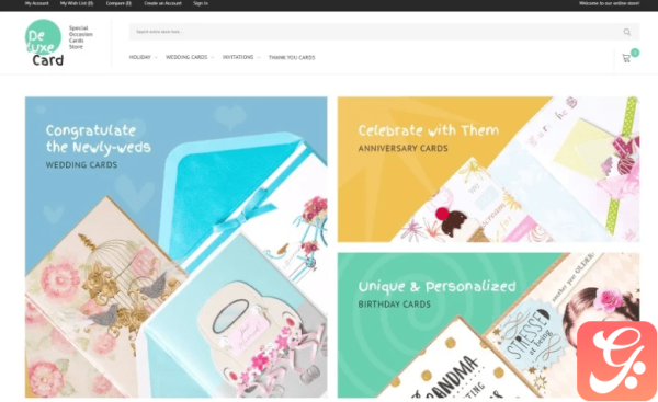 Deluxe Card Special Occasion Cards Store Magento Theme