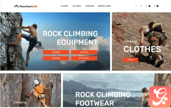 MountainLife Climbers Gear Magento Theme