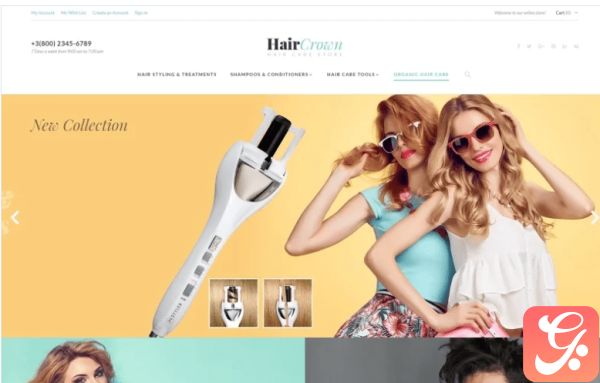 HairCrown Hair Salon Responsive Magento Theme