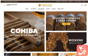 Snuficco - Tobacco & Cigars Store Responsive Magento 2 Theme Magento Theme