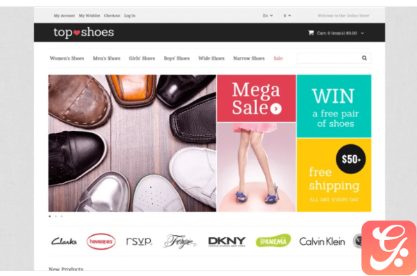 Top Shoes Shop Magento Theme