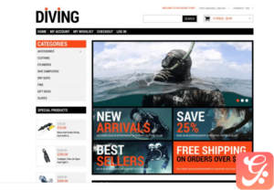 Diving Shop Magento Theme