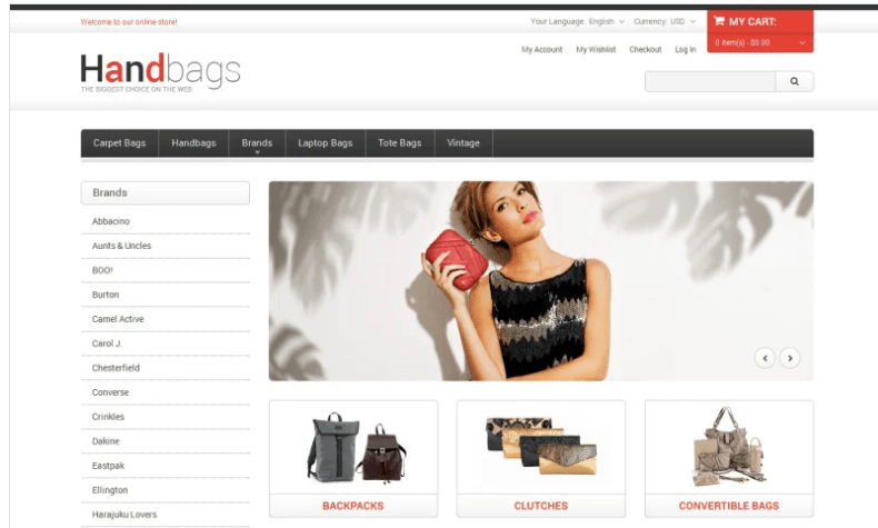 Handbag Boutique Magento Theme