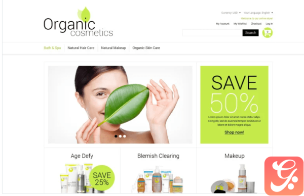 Organic Cosmetics Magento Theme