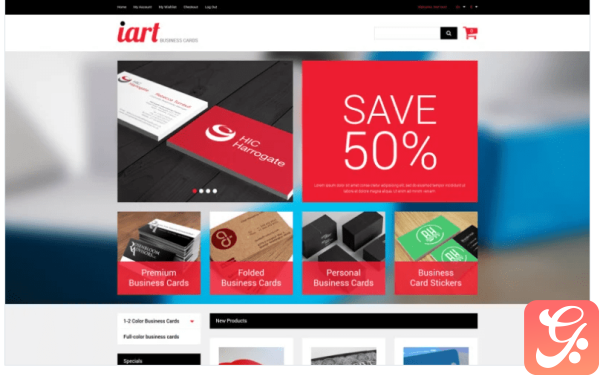 Business Cards Store Magento Theme 1