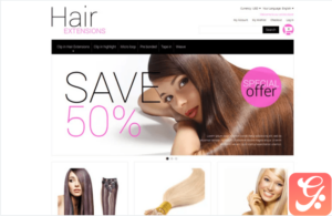 Multipurpose Hair Extensions Magento Theme