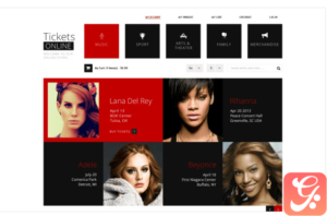 Tickets Website Responsive Magento Theme