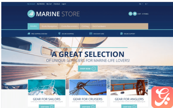 Marine Store Magento Theme 1