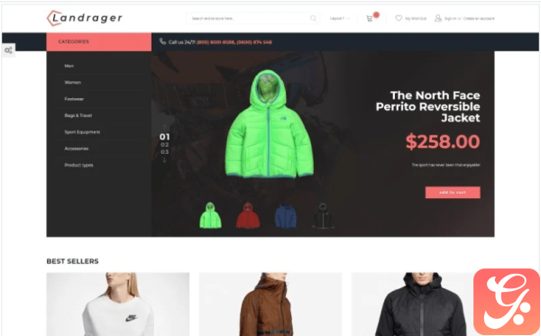 Landrager Extreme and Outdoor Sports eCommerce Magento Theme