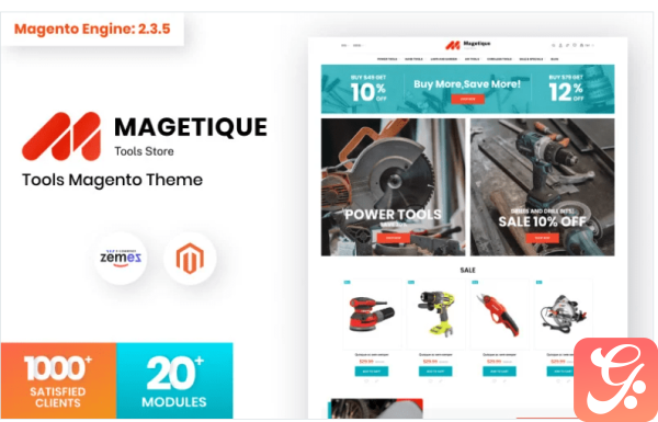 Magetique Tools Store Magento Theme