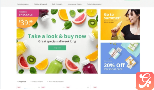 Obveris Clean Grocery eCommerce Store Magento Theme