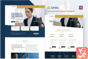 Adiel - Attorney & Law Firm Elementor Template Kit