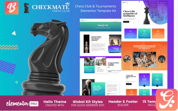 CheckMate - Chess Club & Tournaments Elementor Template Kit