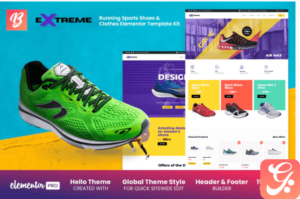 Extreme - Running Sports Shoes & Clothes Elementor Template Kit