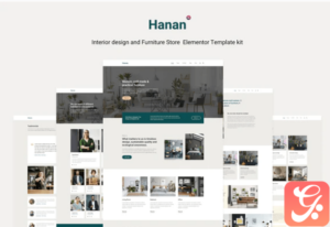 Hanan - Interior Design & Furniture Store Elementor Template kit