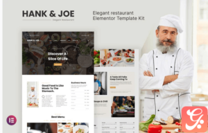 Hank & Joe – Elegant Restaurant Elementor Template Kit
