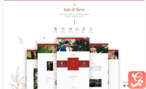Kate & Steve - Wedding Invitation Elementor Template Kit