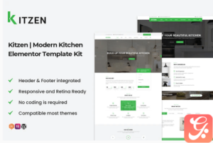 Kitzen | Modern Kitchen Elementor Template Kit