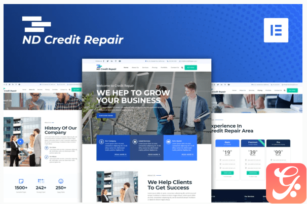 ND Credit Repair - Finance Company Elementor Template Kit