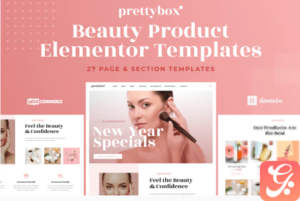 Prettybox - Cosmetic & Beauty Products Shop Elementor Template Kit