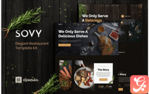 Sovy - Restaurant Elementor Template Kit