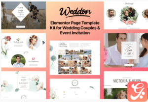 Weddon - Wedding Event Invitation Elementor Template Kit