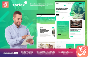 Zortex - Broadband & Internet Services Elementor Template Kit
