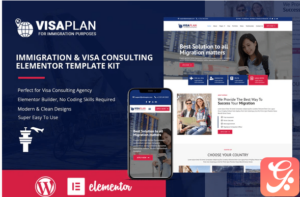 VisaPlan - Immigration & Visa Consulting Elementor Template Kit