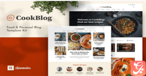 CookBlog – Food & Personal Blog Elementor Template Kit