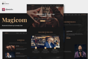 Magicom - Magician & Comedian Club Elementor Template Kit
