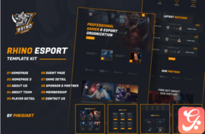 Rhino | e-Sports Elementor Template Kit