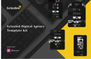 Grizzled - Digital Agency Dark Elementor Template Kit