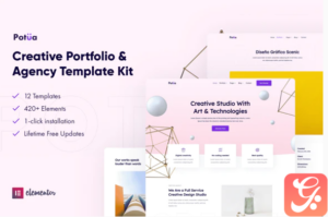 Potua - Creative Portfolio & Agency Elementor Template Kit