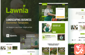 Lawnia - Gardener & Landscaping Business Elementor Template Kit