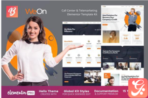 WeOn - Call Center & Telemarketing Elementor Template Kit