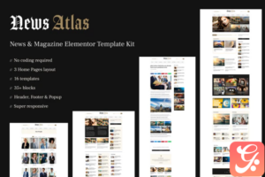 NewsAtlas – News & Magazine Elementor Template Kit