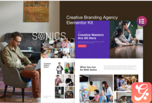 Sonics - Creative Branding Agency Elementor Template Kit