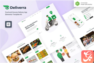 Deliverra – Food & Grocery Delivery App Elementor Template Kit