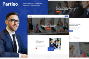 Partiso | Political Party & Candidate Elementor Template Kit