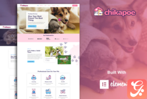Chikapoe - Pet Care & Veterinary Elementor Template Kit