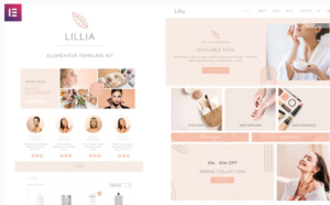 Lillia - Beauty & Skincare Elementor Template Kit