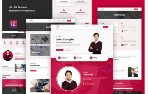 JC - CV Resume Elementor Template Kit