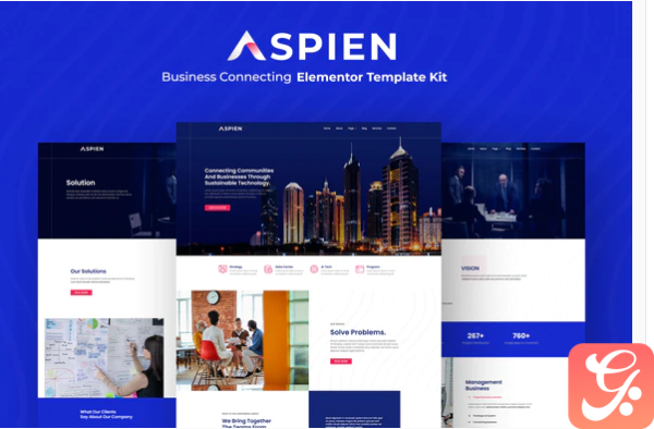 Aspien - Business Connecting Elementor Template Kit