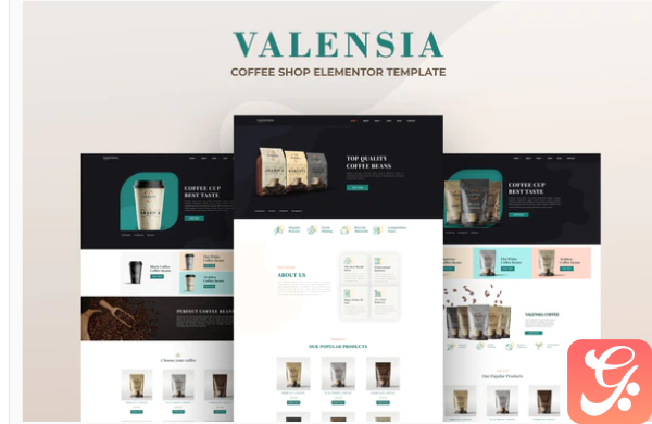 Valensia Coffee Shop Elementor Template Kit