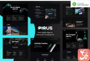 PIRUS – Dark Digital Agency Elementor Template Kit