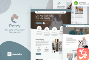 Petzy – Pet Care & Veterinary Elementor Template Kit